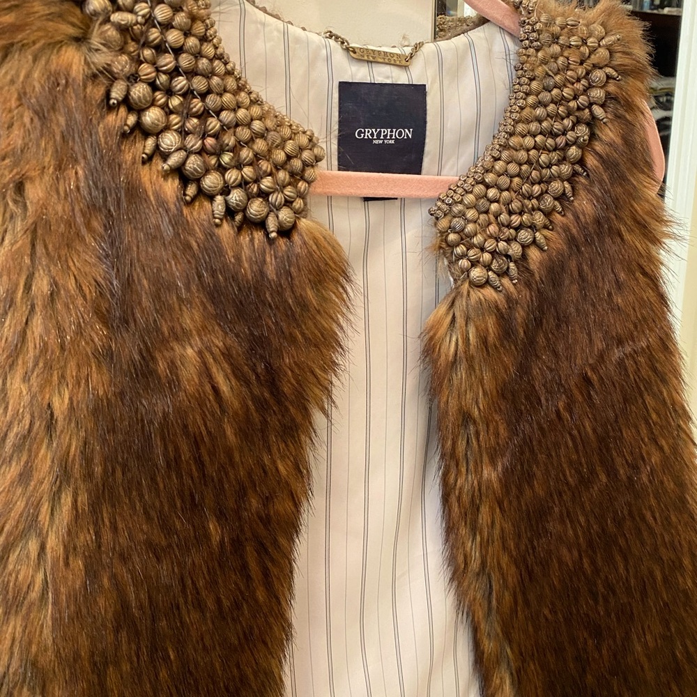 GRYPHON faux fur vest